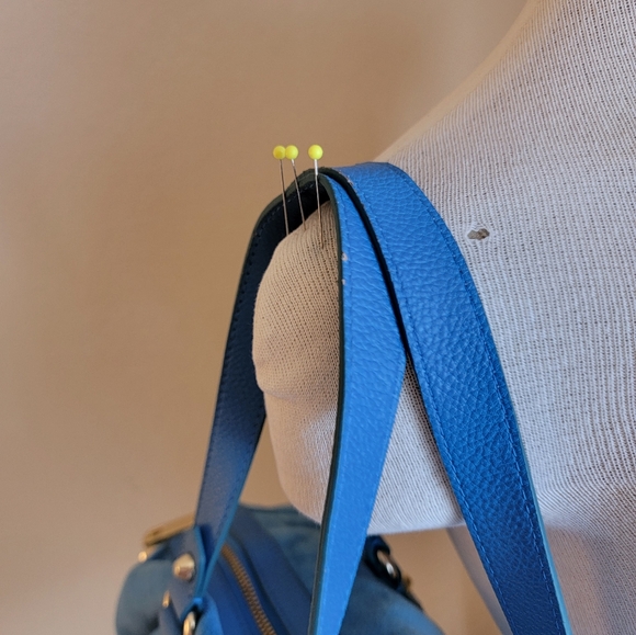 Juicy Couture Velour Sequin Steffy Mini Duffle Bag in Blue and Silver - Picture 9 of 12